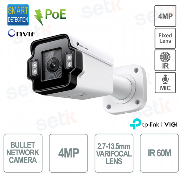 Caméra Bullet extérieure TP Link InSight S345ZI ViGi Wi-Fi 4MP 2,7-13,5 mm, zoom optique x5, vision nocturne
