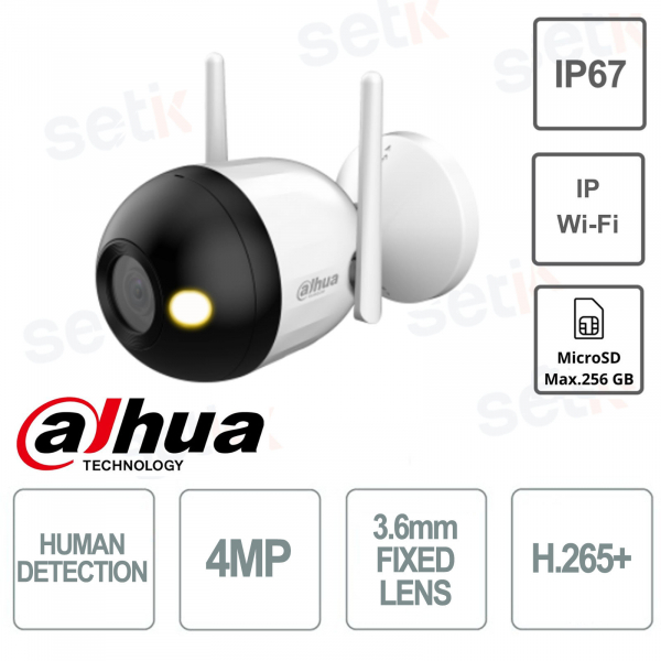 Caméra Bullet - 4MP Wi-Fi - Objectif 3,6 mm IR 30 m IP67 - Dahua