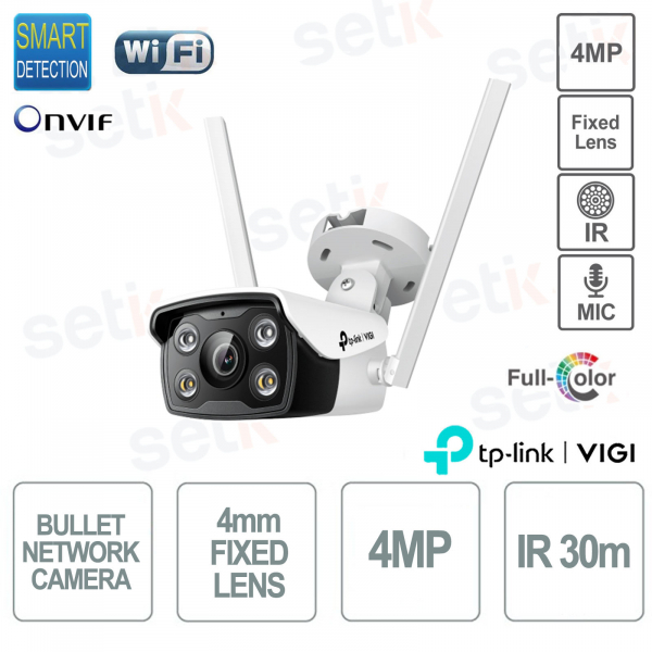 Caméra Bullet TP Link VIGI C340-W (4 mm) 4 MP 4 mm Wi-Fi couleur avec vision nocturne