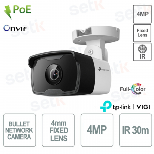 Telecamera Bullet da esterno TP Link C340I ViGi 4MP 4mm IR 30m IP67 Visione Notturna