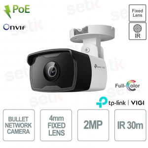 TP Link C320I ViGi 2MP 4mm IR 30m IP67 Caméra Bullet extérieure à vision nocturne