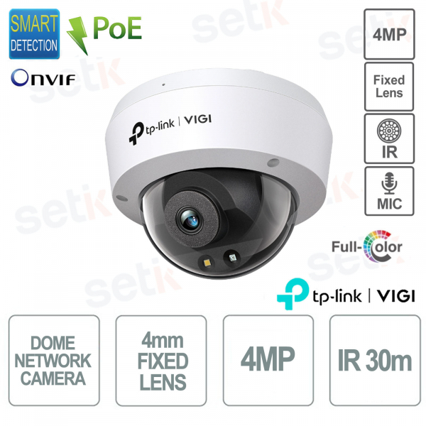 TP Link VIGI C240(4mm) 4MP 4mm Full Color Dome Camera Night Vision IP67