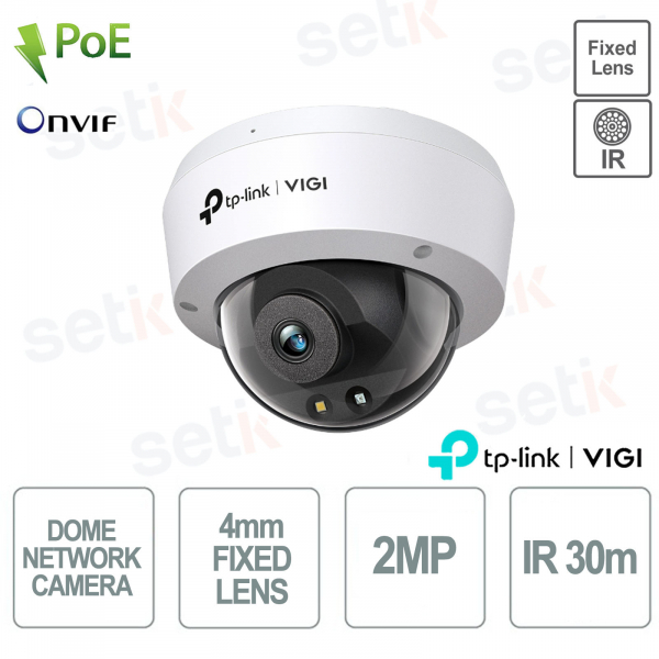 Caméra dôme TP Link C220I ViGi 2MP 4mm, Vision nocturne IK10 et IP67