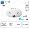 Caméra dôme Fusheye TP Link InSight S655I ViGi 5MP 1,44 mm couverture 360° Vision nocturne IP67 & IK10