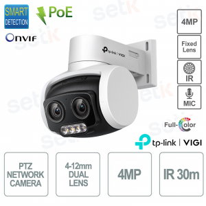 TP Link C540V ViGi 4MP Dual Lens Full Color Night Vision IP66 Outdoor PTZ Camera