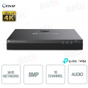 NVR Network TP Link 16 canali VIGI NVR2016H 4K HDMI 8MP H.265+ 2 x SATA