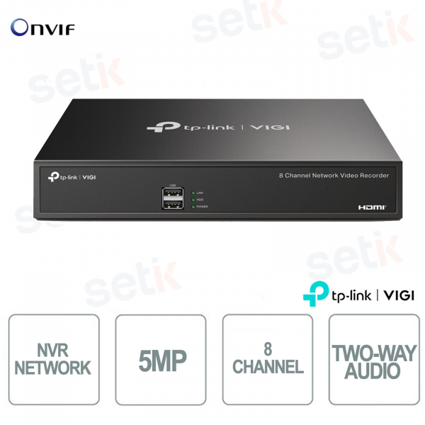 NVR Network TP Link 8 channels VIGI NVR1008H HDMI 5MP H.265+ 1 x SATA