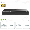 Réseau NVR TP Link 16 canaux PoE+ ViGi 4K HDMI 8MP H.265+ 2 x SATA