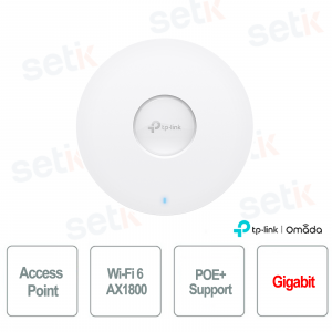 TP-Link Omada EAP610 Access Point WiFi 6 AX1800 per Reti Aziendali ad Alta Densità