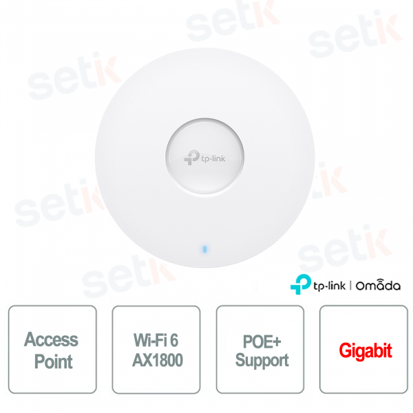 TP-Link Omada EAP610 Access Point WiFi 6 AX1800 per Reti Aziendali ad Alta Densità