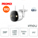 Bullet 2 Pro Wireless IP Camera 2MP Imou 2.8mm Siren LED Spotlights - Metal Body