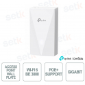 TP-Link Omada EAP655-Wall Access Point Wall-Plate WiFi 6 AX3000 per Reti Aziendali ad Alta Densità