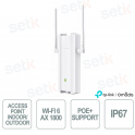 TP-Link Omada EAP625-Outdoor HD Access Point Indoor/Outdoo WiFi 6 AX1800 per Reti Aziendali ad Alta Densità IP67