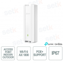 TP-Link Omada EAP623-Outdoor HD Access Point Indoor/Outdoo WiFi 6 AX1800 per Reti Aziendali ad Alta Densità IP67