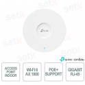 TP-Link Omada EAP620 HD Point d'accès intérieur WiFi 6 AX1800 Slim Design V3 pour réseaux d'entreprise haute densité