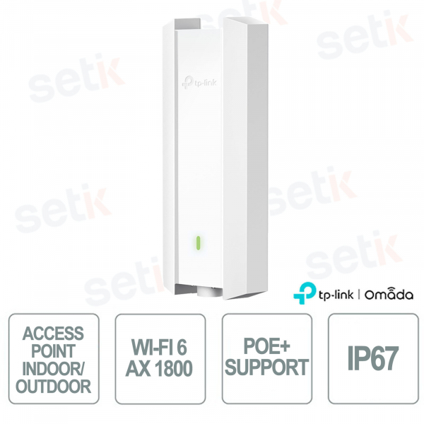 TP-Link Omada EAP610-Point d'accès extérieur intérieur/extérieur WiFi 6 AX1800 pour réseaux d'entreprise haute densité IP67