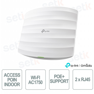 Point d'accès intérieur TP-Link Omada EAP265 HD WiFi AC1750 MU-MIMO pour réseaux d'entreprise haute densité