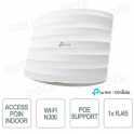 TP-Link Omada EAP115 Access Point Indoor WiFi N300 per Reti Aziendali ad Alta Densità