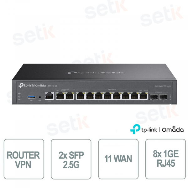 TP-Link Omada ER7412-M2 Multi-Gigabit VPN Router with 2.5G Ports