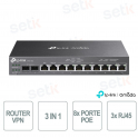 Routeur VPN Gigabit 3 en 1 TP-Link Omada ER7212PC - 8 ports PoE