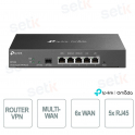 Passerelle VPN Gigabit multi-WAN SFP 1 port SafeStream Omada ER7206 de TP-Link