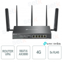 Routeur VPN Gigabit TP-Link Omada ER706W-4G AX3000 4G+ Cat6