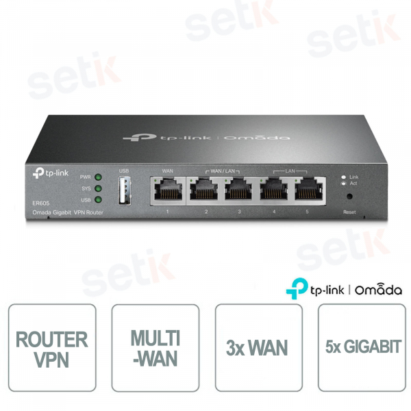 TP-Link Omada ER605 Router VPN Gigabit Multi-WAN SafeStream