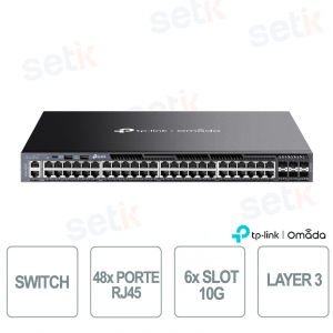 TP-Link Omada SG6654X Switch 48 Gigabit ports & 6 10G slots - Managed L3