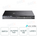 Commutateur TP-Link Omada SG6428XHP 24 ports PoE+ et 4 emplacements 10G - L3 géré