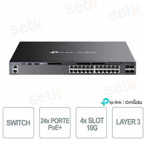 TP-Link Omada SG6428XHP Switch 24 PoE+ ports & 4 10G slots - Managed L3