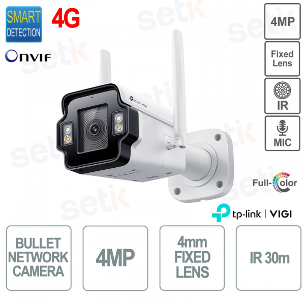 Telecamera Bullet TP Link InSight S345-4G(4mm) ViGi 4MP 4mm Esterna 4G Full Color Visione Notturna