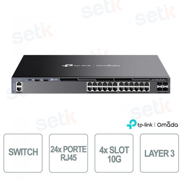 Commutateur Gigabit 24 ports et 4 emplacements 10G TP-Link Omada SG6428X - L3 géré