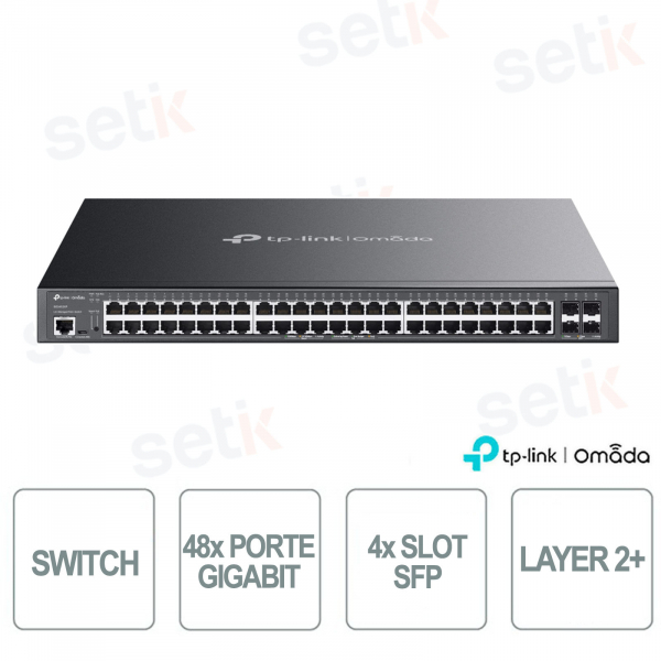 Commutateur Gigabit 48 ports TP-Link Omada SG3452 et 4 emplacements SFP - L2+ géré