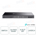 Commutateur Gigabit 24 ports TP-Link Omada SG3428 avec 4 emplacements SFP - L2+ géré