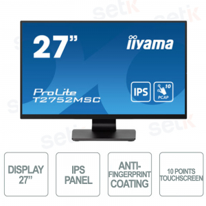 T2752MSC-B1AG - Écran tactile IPS 27 pouces résistant aux rayures - Full HD - Haut-parleurs