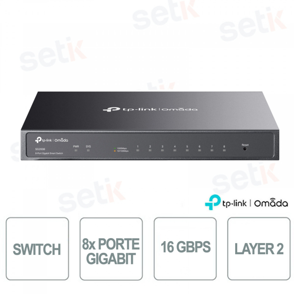 copy of Commutateur Gigabit PoE+ 8 ports TP-Link Omada SG2210P, 2 ports SFP+ - L2+ géré