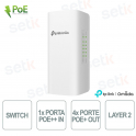 TP-Link Omada SG2005P-PD Smart Switch 5 Gigabit Ports with 1 PoE++ In Port and 4 PoE+ Out Ports - Managed L2