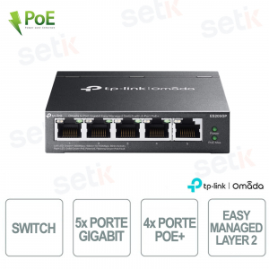 Commutateur Gigabit TP-Link Omada ES205GP à 5 ports avec 4 ports PoE+ - Gestion facile