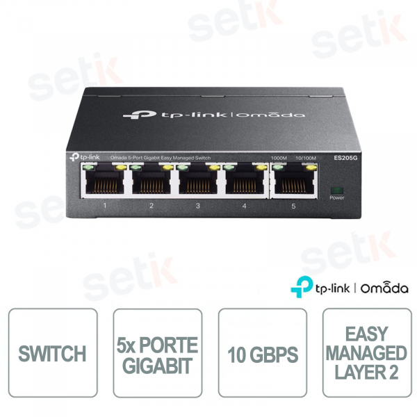 Commutateur Gigabit 5 ports TP-Link Omada ES205G - Gestion facile