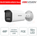 Caméra IP Bullet hybride intelligente 4MP 2,8 m - 12 mm H.265+ POE - Hikvision