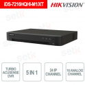 iDS-7216HQHI-M1/S - Hikvision - Turbo Acusense DVR ONVIF® - 5in1 - 2 IP channels - 16 analog channels 6MP - Includes 1TB HDD