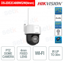 Outdoor IP PTZ Dome Camera - 4mm Fixed Lens - 4MP - IR 30m - Wi-Fi - Hikvision