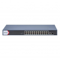 Commutateur intelligent Hikvision 24 ports Gigabit PoE + 1 Gigabit RJ45 + 1 fibre optique