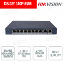 Hikvision Smart Switch 8 ports 10/100 Mbps PoE + 2 Gigabit RJ45