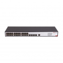 Commutateur réseau - 24 ports Gigabit RJ45 - 4 ports fibre optique 10G - Hikvision