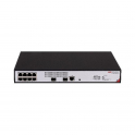 8 Port Gigabit PoE Network Switch - 2 Gugabut Fiber Optic Ports -