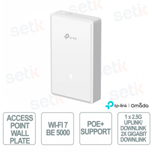 TP-Link Omada EAP725-Wall Access Point Wall-Plate WiFi BE5000 MU-MIMO for High Density Enterprise Networks