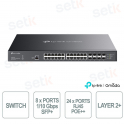 Commutateur TP-Link Omada SX3832MPP 8 ports SFP+ 1/10 Gbit/s et 24 ports RJ45 PoE++ - L2+ géré