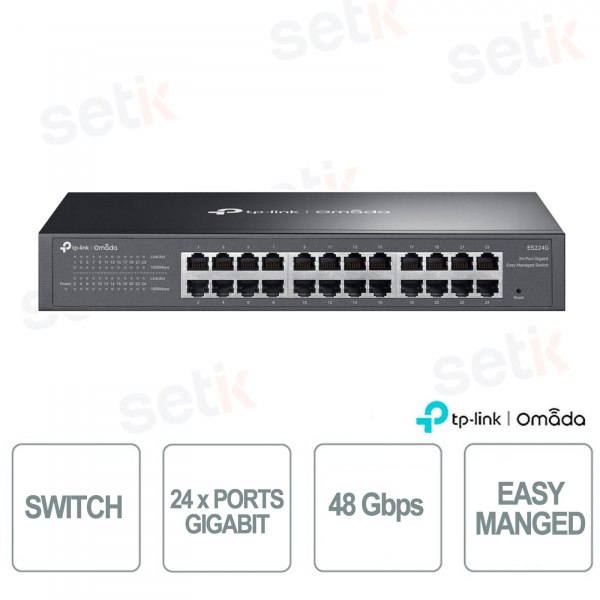 TP-Link Omada ES224G Switch with 24 Gigabit Ports - Easy Managed