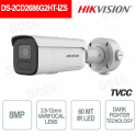 POE AUDIO IP Bullet Camera 8MP 2.8-12mm IR H.265+ DARKFIGHTER Technology - Hikvision